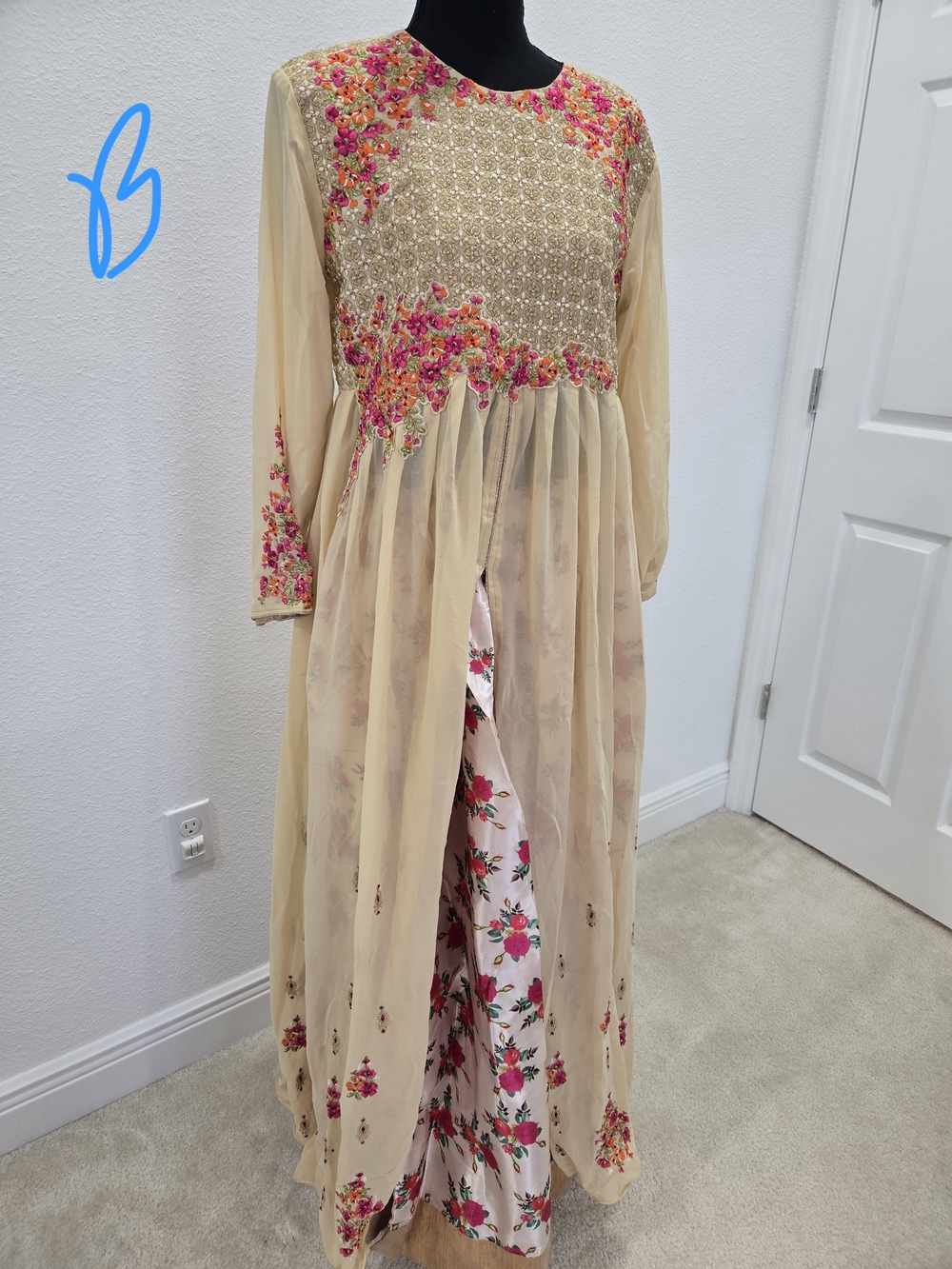 Designer Floral Indo-Western Gown